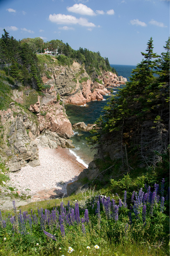 Rocky cliff near water