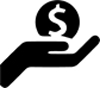 This icon represents funds used.