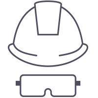Hard Hat and Goggles Icon