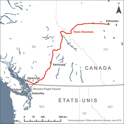 Carte – Pipeline Trans Mountain