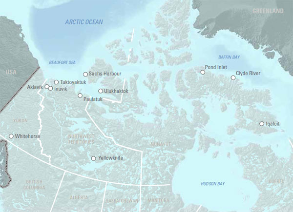 Map of the Arctic