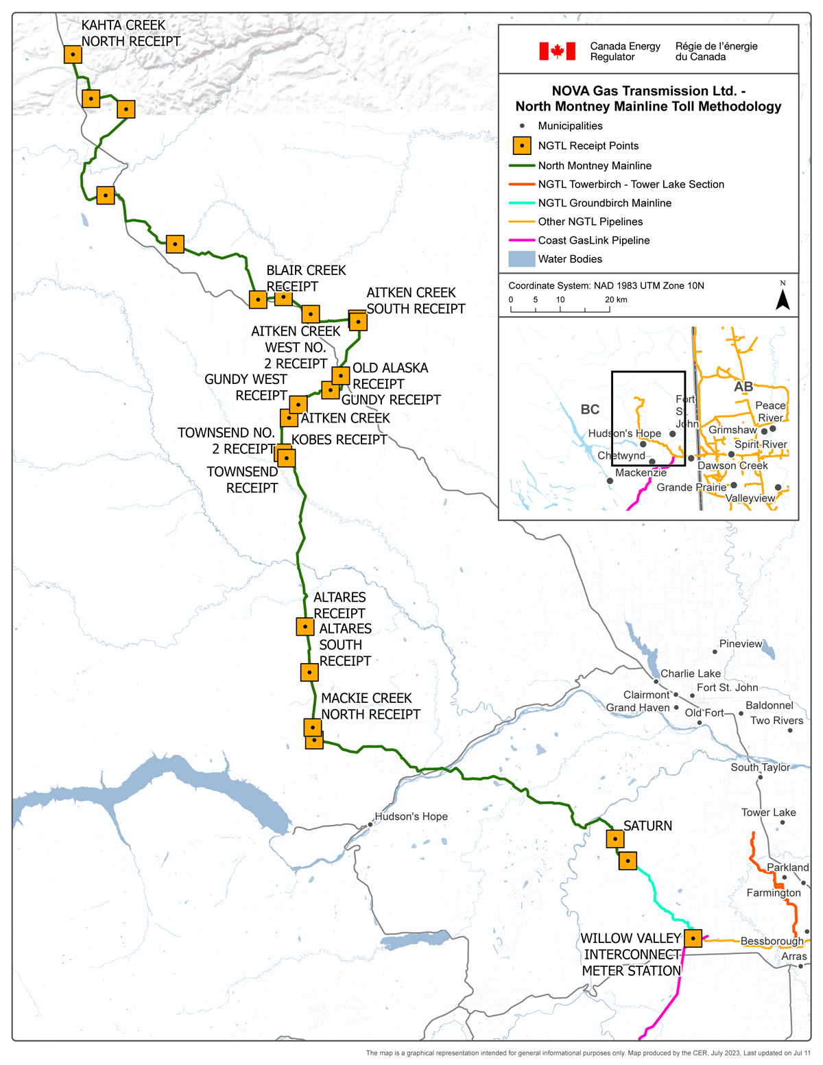 NOVA Gas Transmission Ltd. – Application for the reaffirmation of the North Montney Mainline tolling methodology map