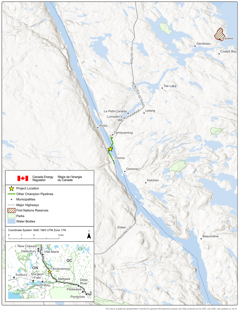 Champion Pipeline - Thorne II Project – Replacement of the Timiskaming Dam-Bridge