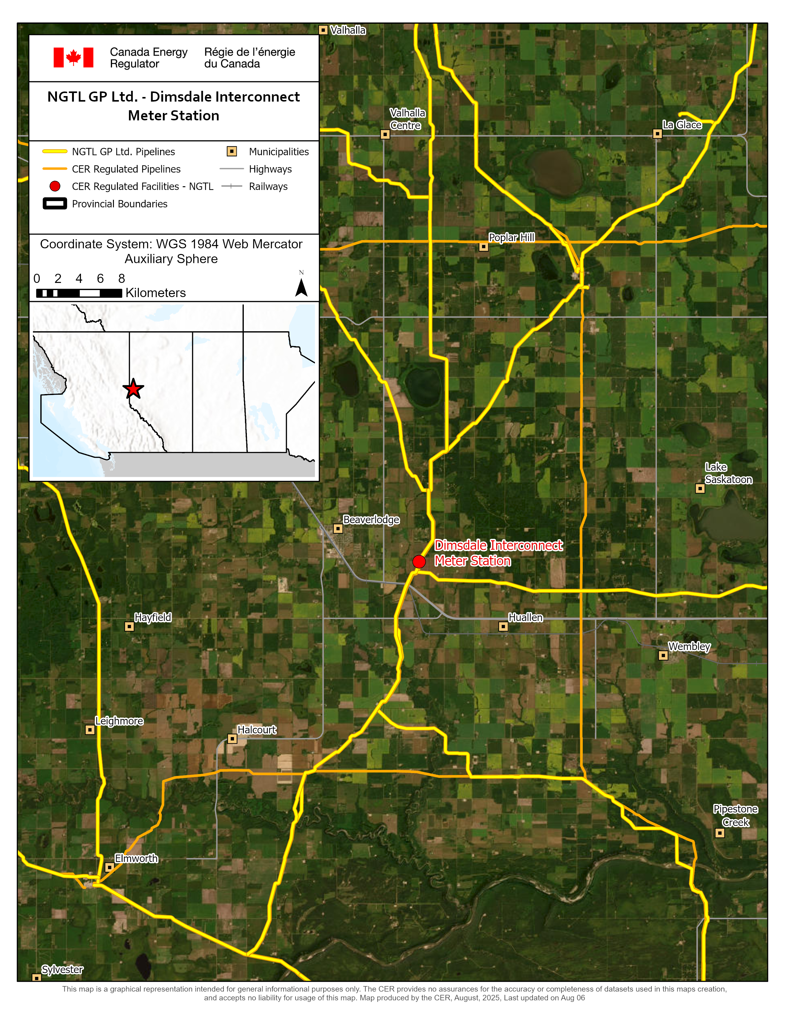 NGTL GP Ltd., Dimsdale Interconnect Meter Station Project Notification map