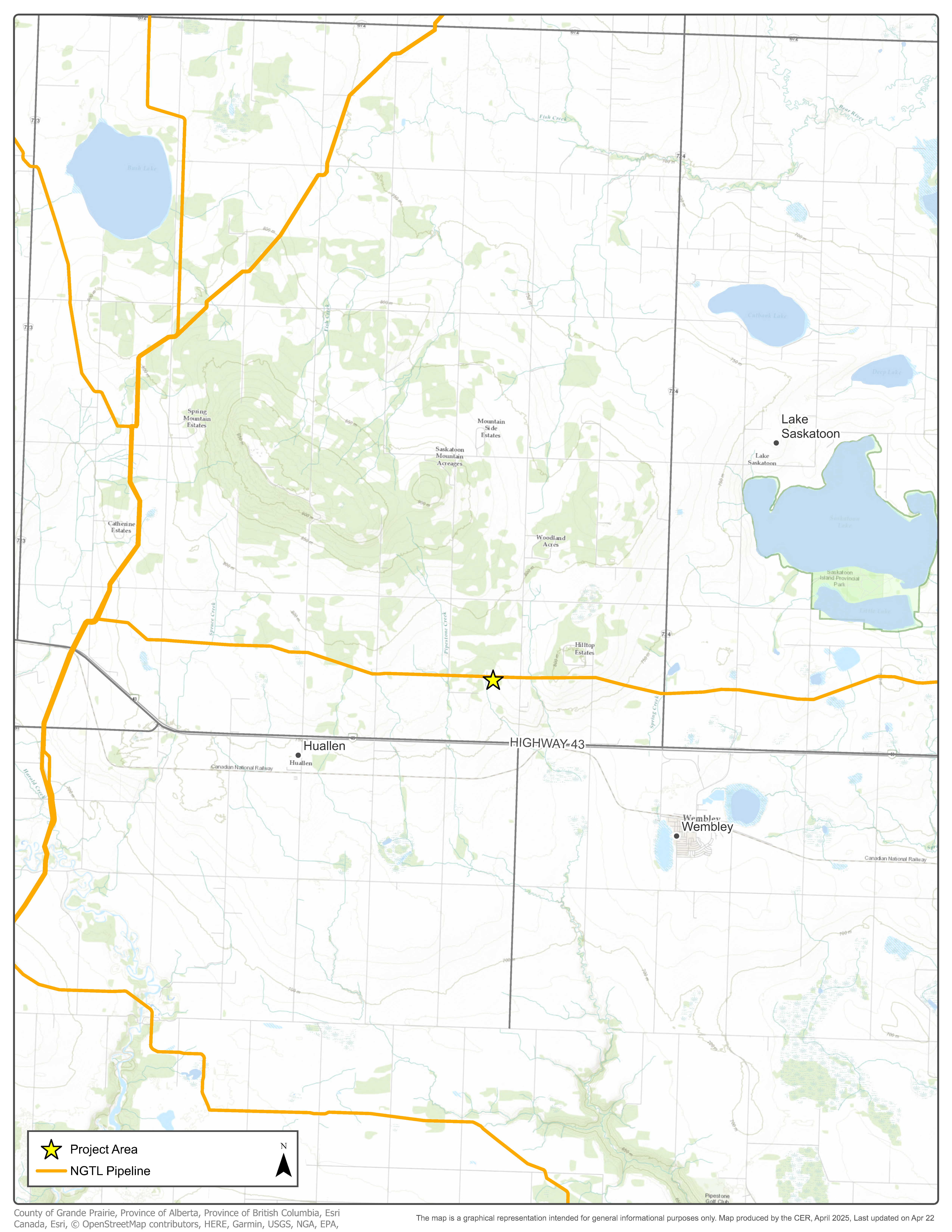 NGTL Pipestone Creek Receipt MS Expansion Map