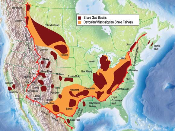 Figure 1: Shale Gas Plays of North America