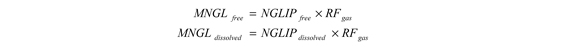 Équation utilisée pour estimer les LGN commercialisables libres et dissous