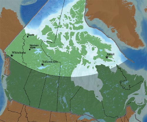 Carte du Nord canadien