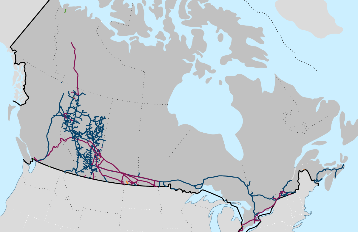 Carte des pipelines