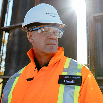 CER employee wearing personal protective equipment
