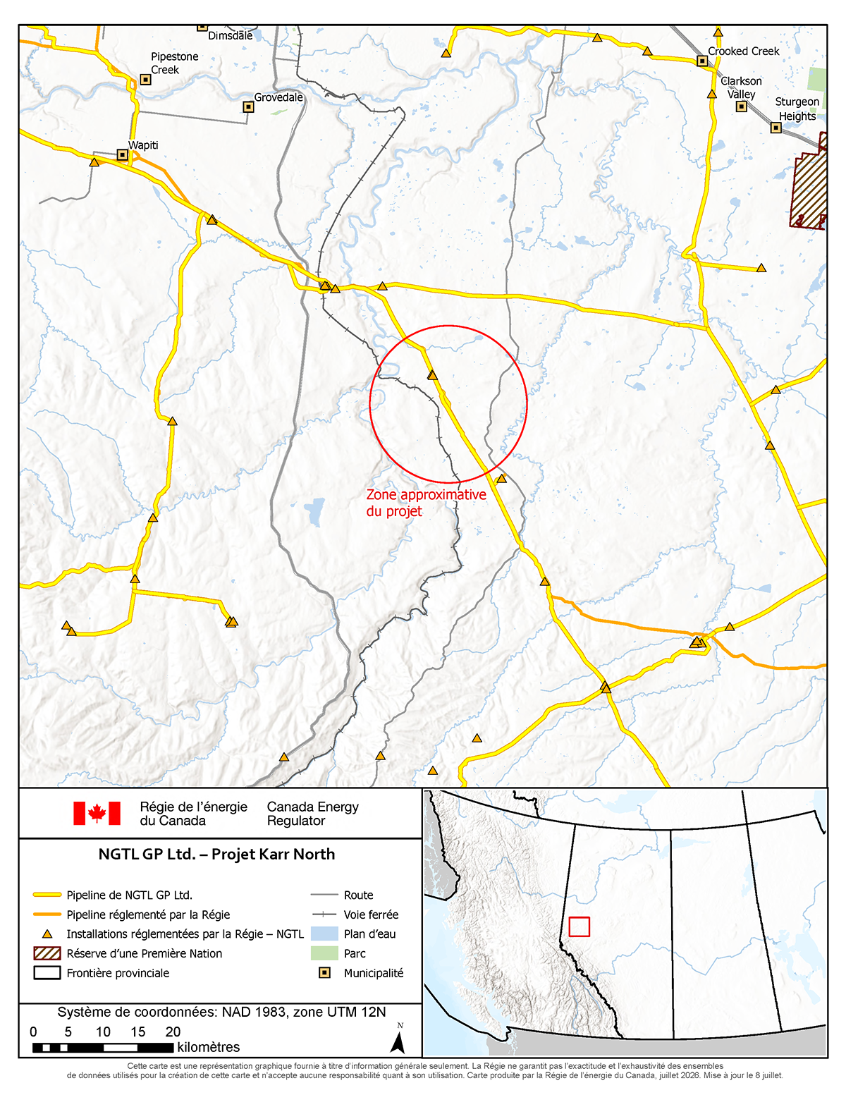 NGTL GP Ltd., à titre de commandité, au nom de NGTL Limited Partnership – Doublement n<sup>o</sup> 3 de la canalisation principale Grande Prairie – Section Karr North