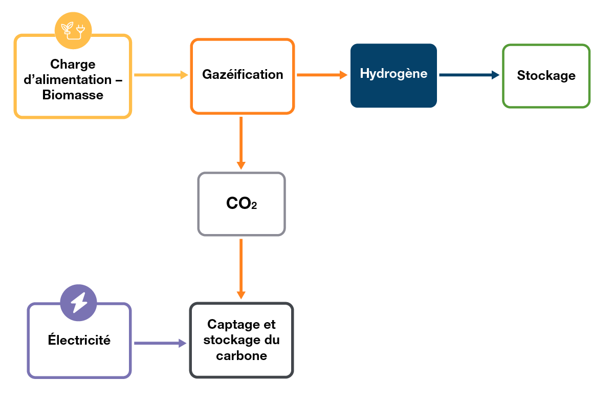 Figure H.4 – Aperçu du processus de gazéification de la biomasse 