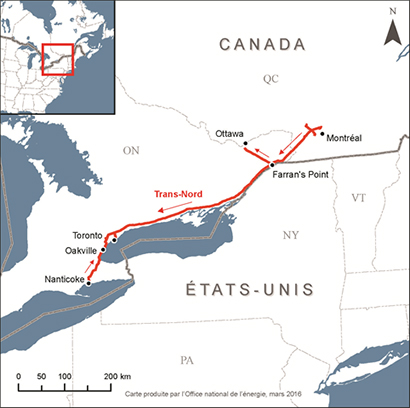 Carte – Pipeline Trans-Nord