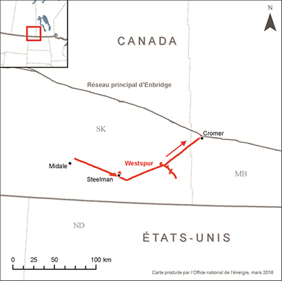 Carte - Pipeline Enbridge Westspur