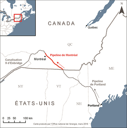 Carte – Pipeline de Montréal