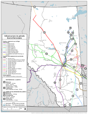 Figure 3 : Carte des infrastructures du pétrole brut