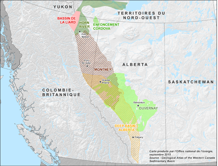 Figure 2 : Les ressources abondantes de gaz de schiste et de réservoirs étanches du Canada