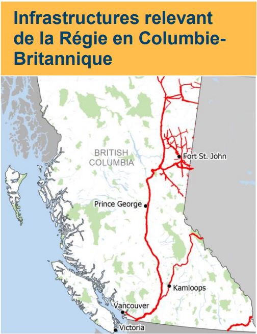 Infrastructures relevant de la Régie en Columbie-Britannique